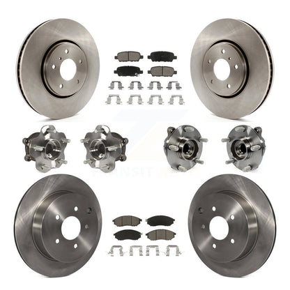 Kit de Rotor et de plaquettes de frein, roulement de moyeu avant et arrière (10 pièces) pour INFINITI FX35 FX37 RW