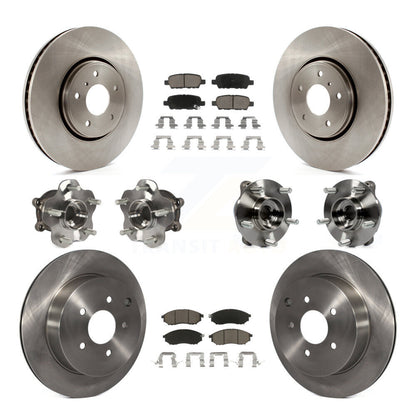 Kit de Rotor et de plaquettes de frein, roulement de moyeu avant et arrière (10 pièces) pour INFINITI FX35 FX37 AW