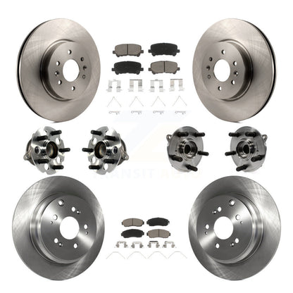 Kit de rotors et plaquettes de frein avec roulement de moyeu avant et arrière (10 pièces) pour Honda Odysse 2011-2014