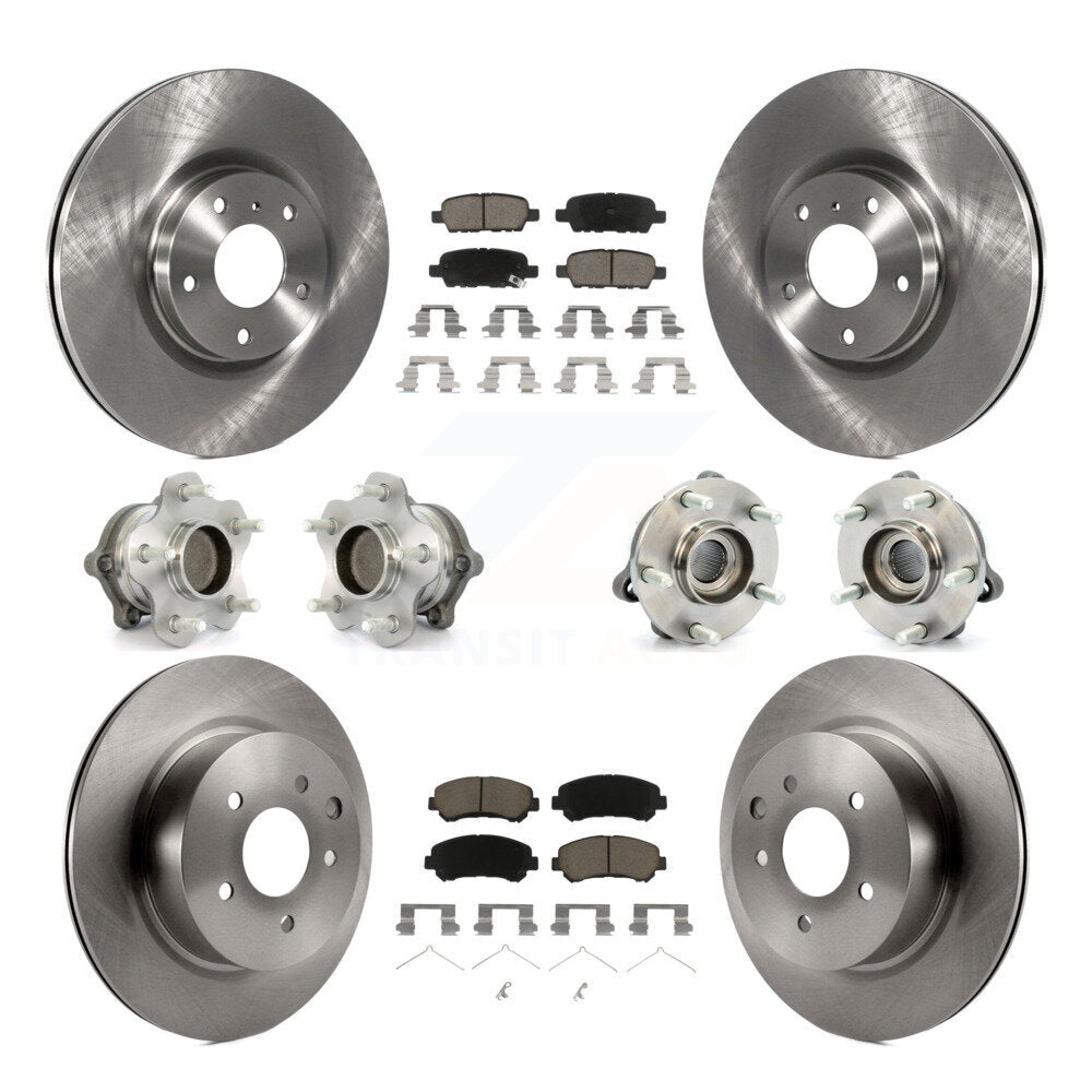 Kit de rotors et plaquettes de frein à disque, roulements de moyeu avant et arrière (10 pièces) pour Nissan Maxima