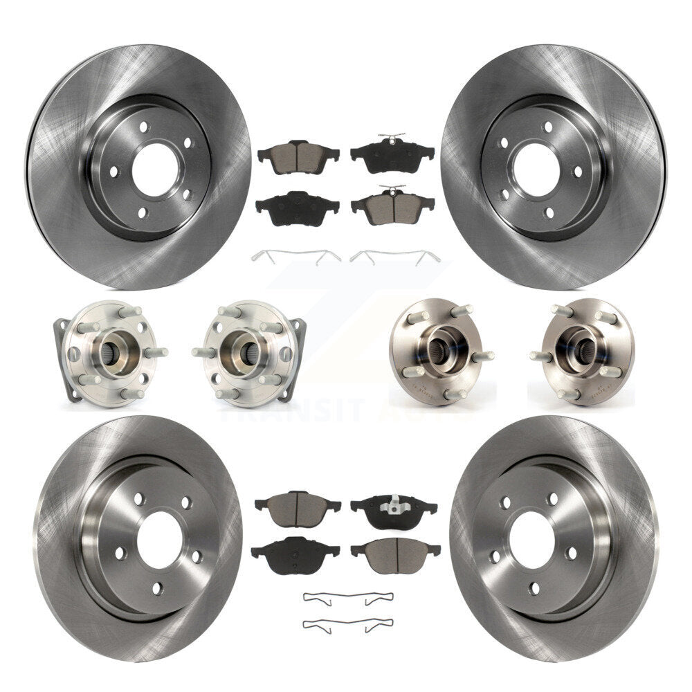 Kit de rotor et de plaquettes de frein à disque, roulement de moyeu avant et arrière (10 pièces) pour Volvo S40 V50 AW
