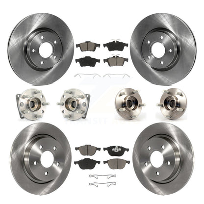 Kit de rotor et de plaquettes de frein à disque, roulement de moyeu avant et arrière (10 pièces) pour Volvo S40 V50 AW