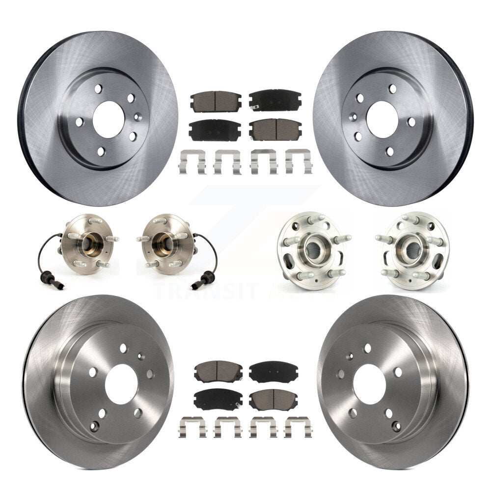 Kit de plaquettes de Rotor de frein à disque, roulement de moyeu avant et arrière (10 pièces) pour Chevrolet Equinox GM