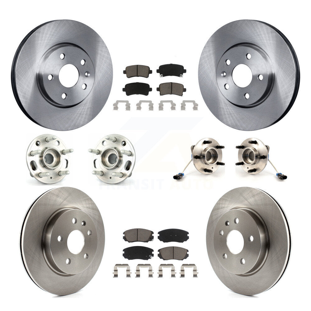Kit de rotor et de plaquettes de frein à disque, roulement de moyeu avant et arrière (10 pièces) pour Buick Allur 2010