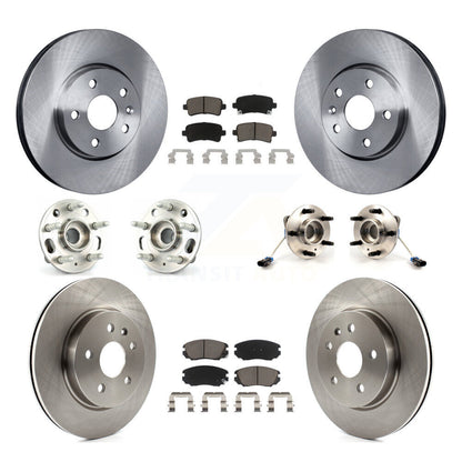 Kit de rotor et de plaquettes de frein à disque, roulement de moyeu avant et arrière (10 pièces) pour Buick Allur 2010