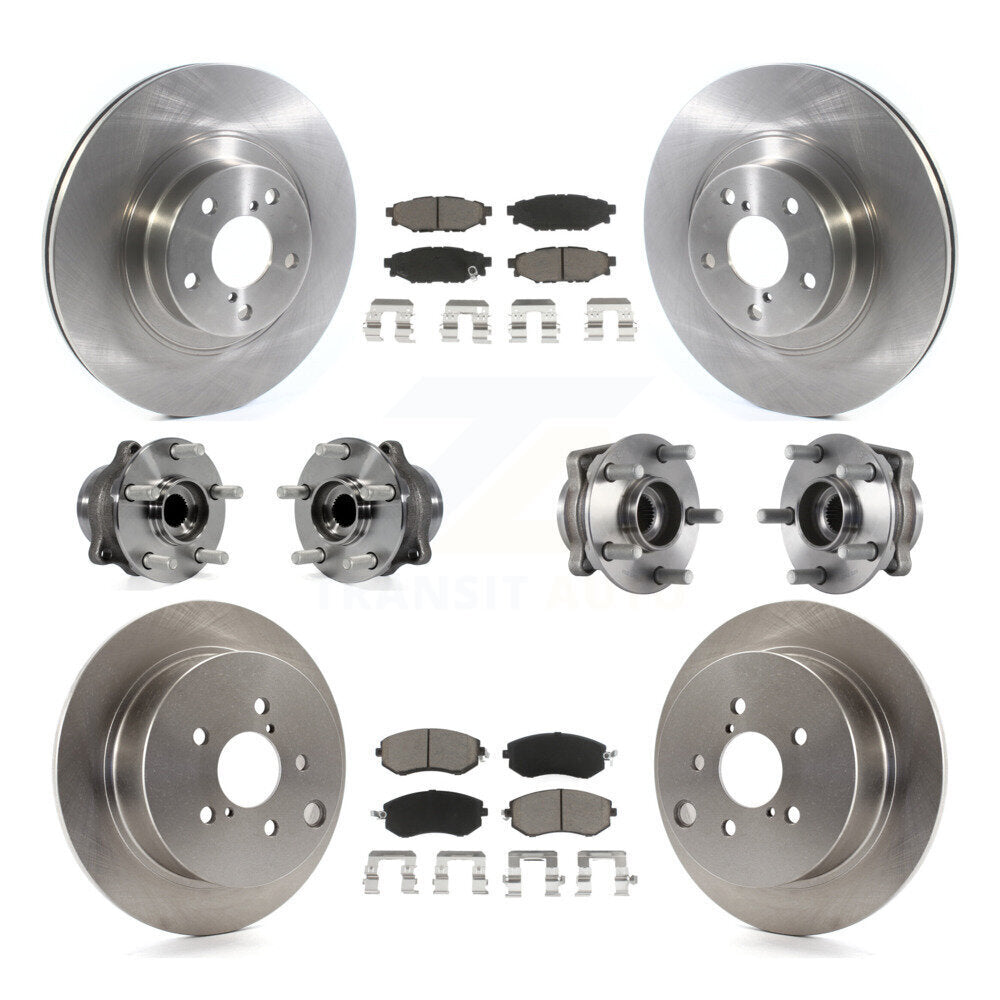 Kit de plaquettes de Rotor de frein, roulement de moyeu avant et arrière (10 pièces) pour Subaru Forester Crosstre