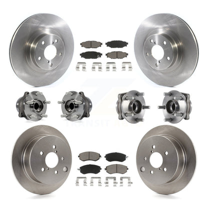 Kit de plaquettes de Rotor de frein, roulement de moyeu avant et arrière (10 pièces) pour Subaru Forester Crosstre