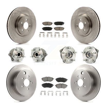 Kit de plaquettes de Rotor de frein à disque, roulement de moyeu avant et arrière (10 pièces) pour Subaru Outback Legac