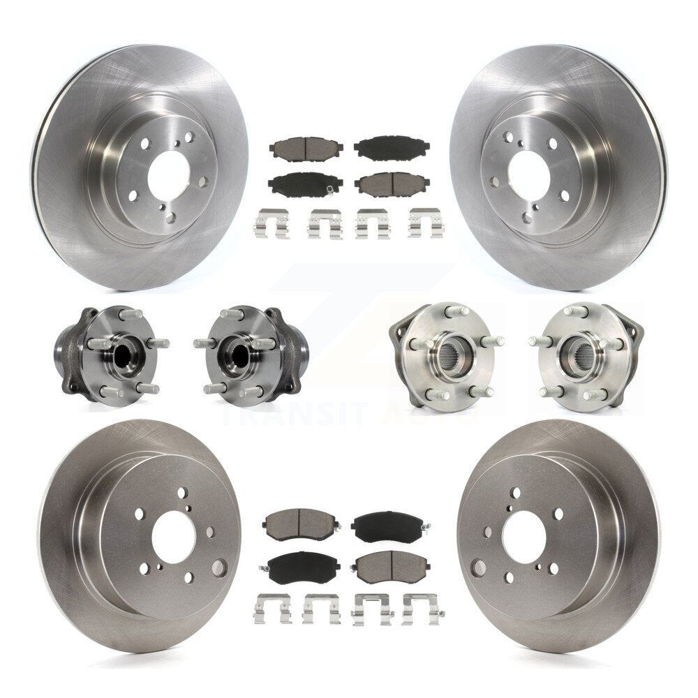 Kit de rotors et plaquettes de frein à disque, roulement de moyeu avant et arrière (10 pièces) pour Subaru XV Crosstre
