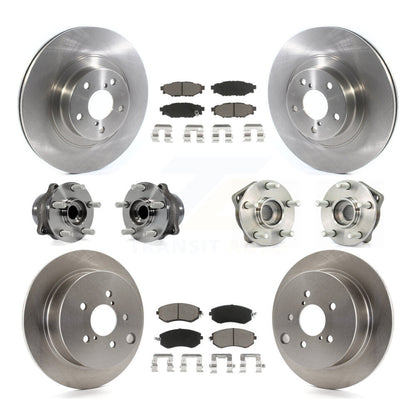 Kit de rotors et plaquettes de frein à disque, roulement de moyeu avant et arrière (10 pièces) pour Subaru XV Crosstre