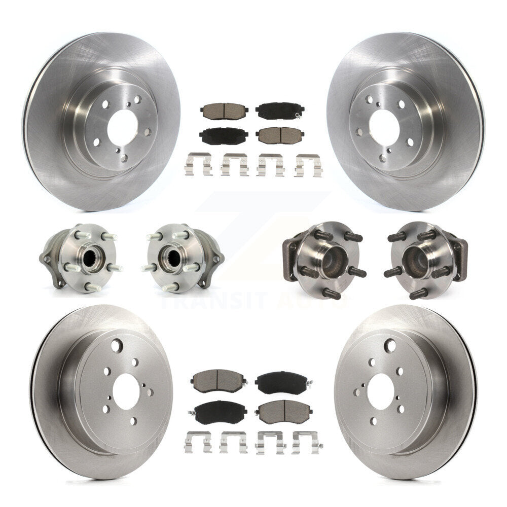 Kit de plaquettes de Rotor de frein à disque, roulement de moyeu avant et arrière (10 pièces) pour Toyota 86 Subaru BR