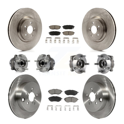 Kit de plaquettes de Rotor de frein à disque, roulement de moyeu avant et arrière (10 pièces) pour Subaru Forester 2.0