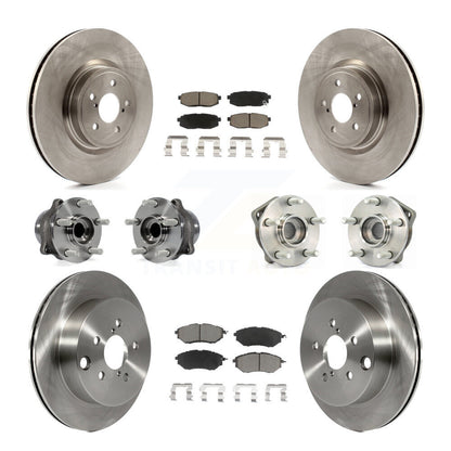 Kit de plaquettes de Rotor de frein, roulement de moyeu avant et arrière (10 pièces) pour Subaru Forester 2014 2.0