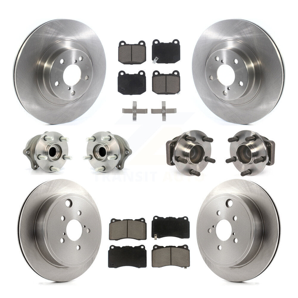 Kit de Rotor de frein à disque et de plaquettes en céramique, roulement de moyeu avant et arrière (10 pièces) pour Toyota 8