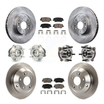 Kit de plaquettes de Rotor de frein, roulement de moyeu avant et arrière (10 pièces), pour Hyundai Santa Fe Sport FW