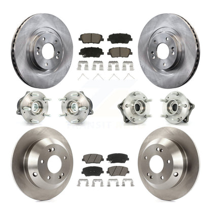 Kit de plaquettes de Rotor de frein, roulement de moyeu avant et arrière (10 pièces) pour Kia Sorento FW 2014 – 2015