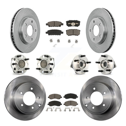 Kit de rotors et plaquettes de frein à disque, roulements de moyeu avant et arrière (10 pièces) pour Dodge Caliber