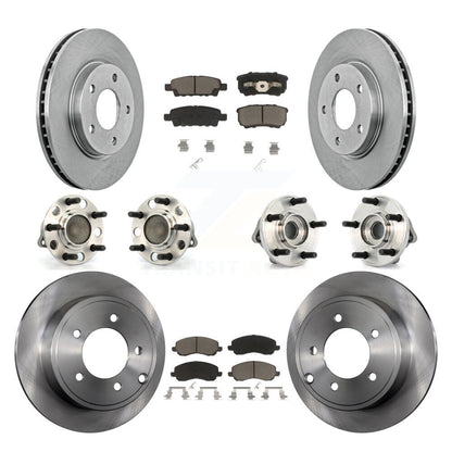 Kit de rotors et plaquettes de frein à disque, roulements de moyeu avant et arrière (10 pièces) pour Dodge Caliber