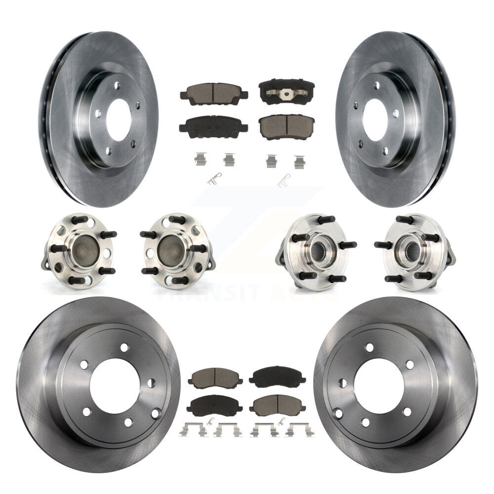 Kit de plaquettes de Rotor de frein, roulement de moyeu avant et arrière (10 pièces) pour Chrysler Dodge Sebring 20