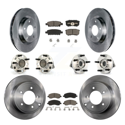 Kit de plaquettes de Rotor de frein, roulement de moyeu avant et arrière (10 pièces) pour Chrysler Dodge Sebring 20