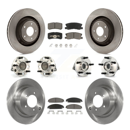 Kit de rotors et plaquettes de frein à disque, roulements de moyeu avant et arrière (10 pièces) pour Dodge Caliber