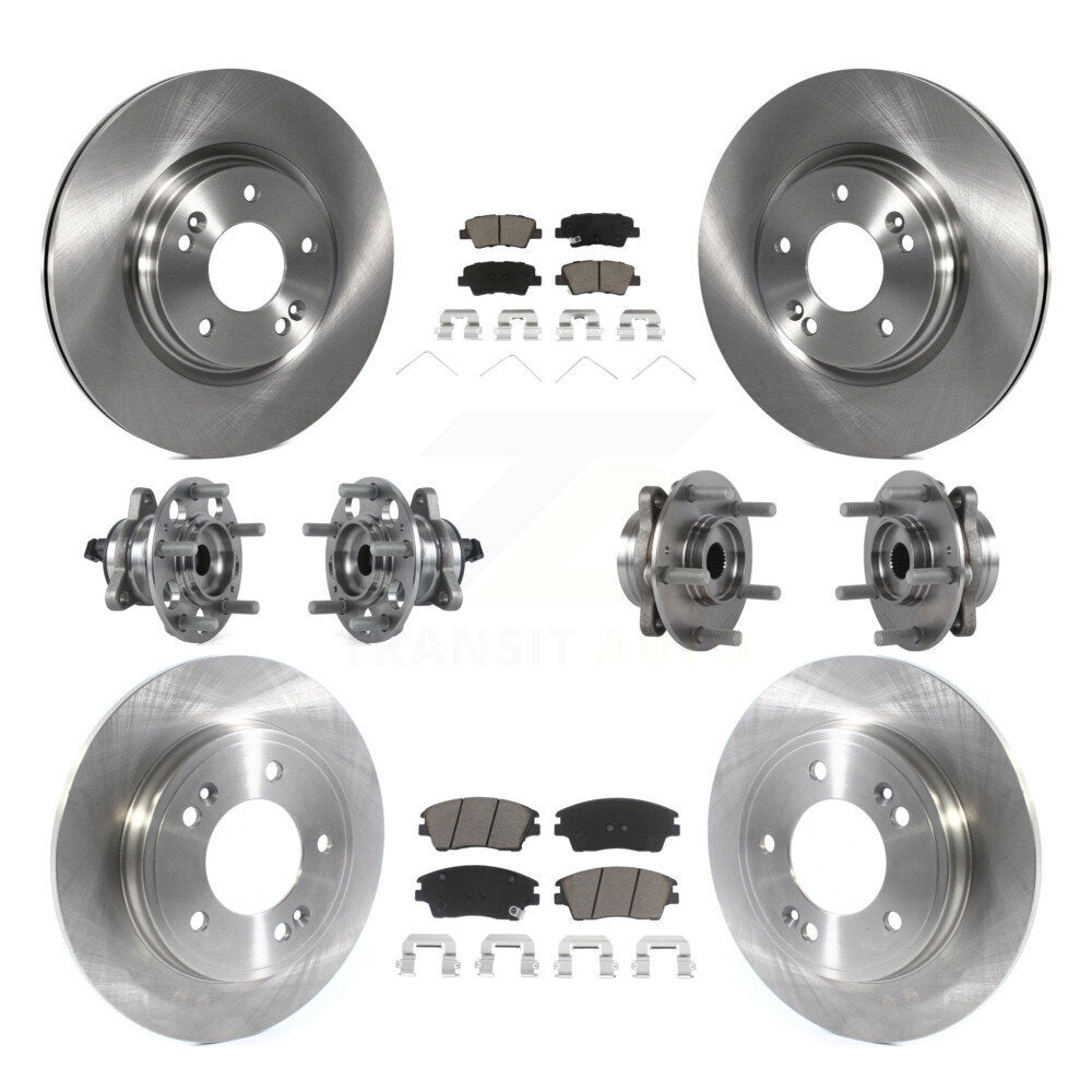 Kit de plaquettes de Rotor de frein, roulement de moyeu avant et arrière (10 pièces) pour Hyundai Elantra 1.6 17-20