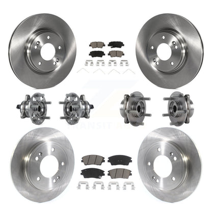 Kit de plaquettes de Rotor de frein, roulement de moyeu avant et arrière (10 pièces) pour Hyundai Elantra 1.6 17-20