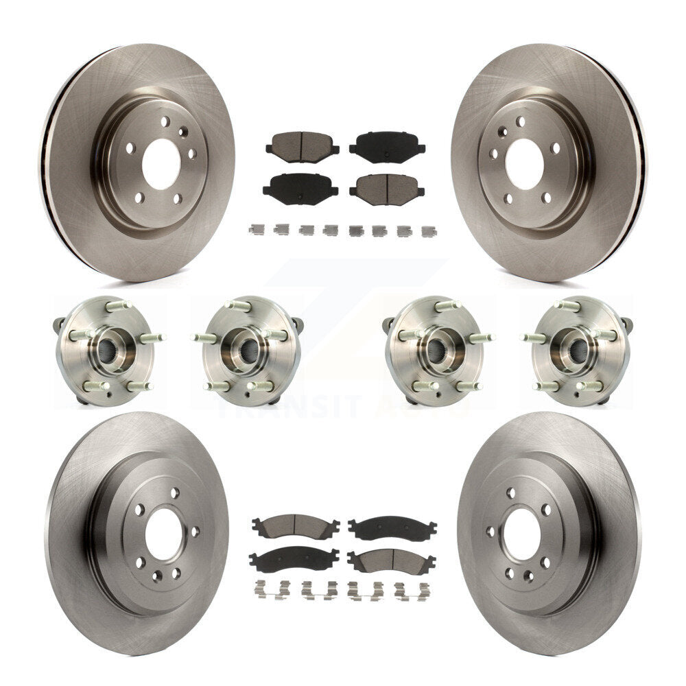 Kit de plaquettes de rotor de frein, roulement de moyeu avant et arrière (10 pièces) pour Ford Taurus SH 2010 – 2012