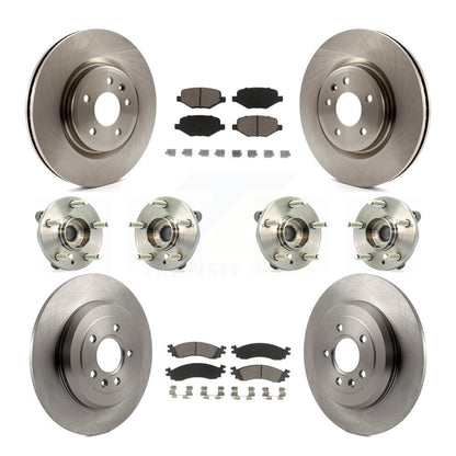 Kit de plaquettes de rotor de frein, roulement de moyeu avant et arrière (10 pièces) pour Ford Taurus SH 2010 – 2012