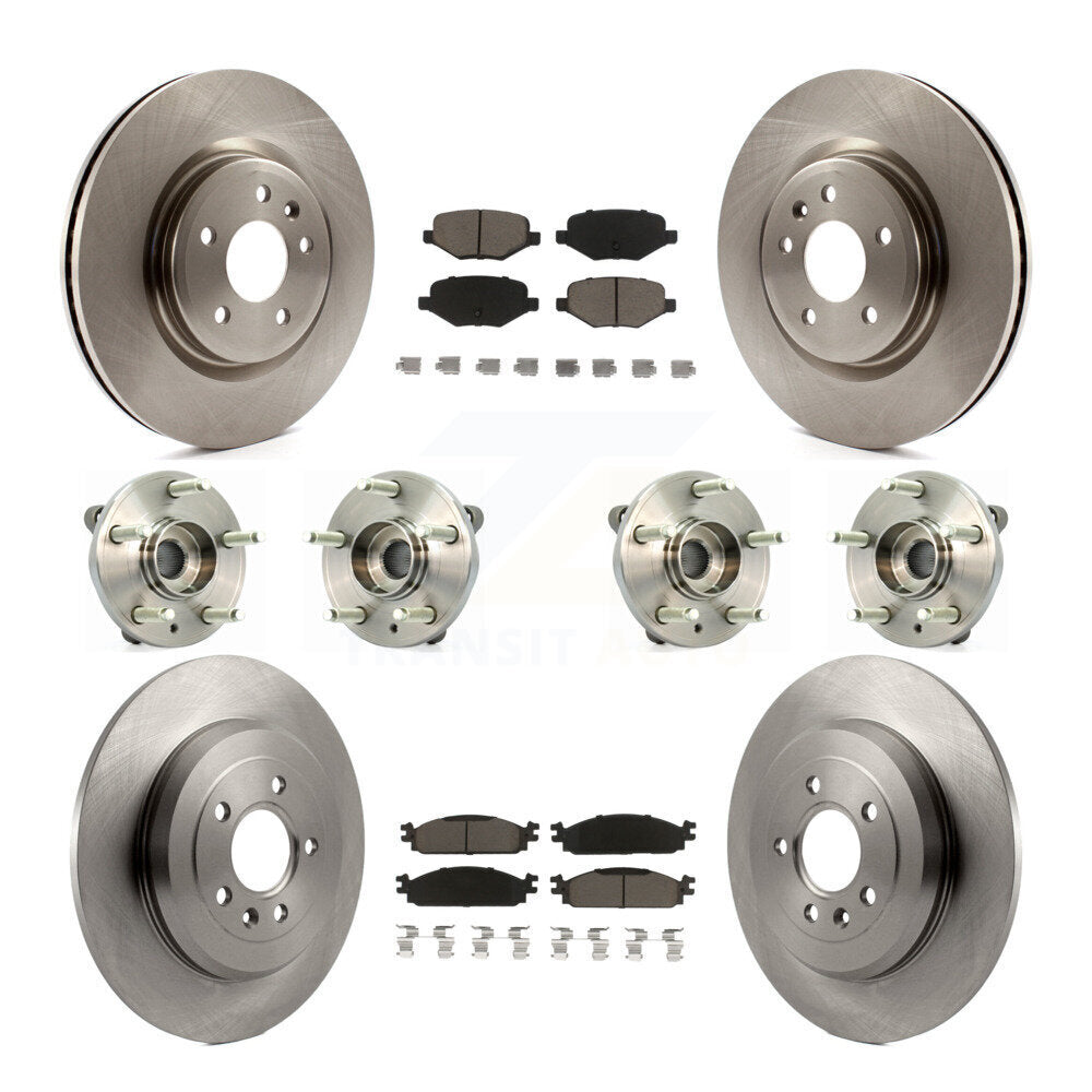 Kit de plaquettes de Rotor de frein à disque, roulement de moyeu avant et arrière (10 pièces) pour Lincoln MK 2009 – 2010