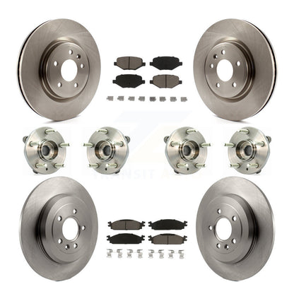 Kit de plaquettes de Rotor de frein à disque, roulement de moyeu avant et arrière (10 pièces) pour Lincoln MK 2009 – 2010