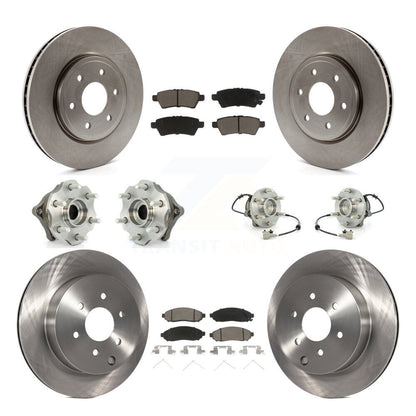 Kit de rotor et de plaquettes de frein à disque, roulement de moyeu avant et arrière (10 pièces) pour Nissan Pathfinde