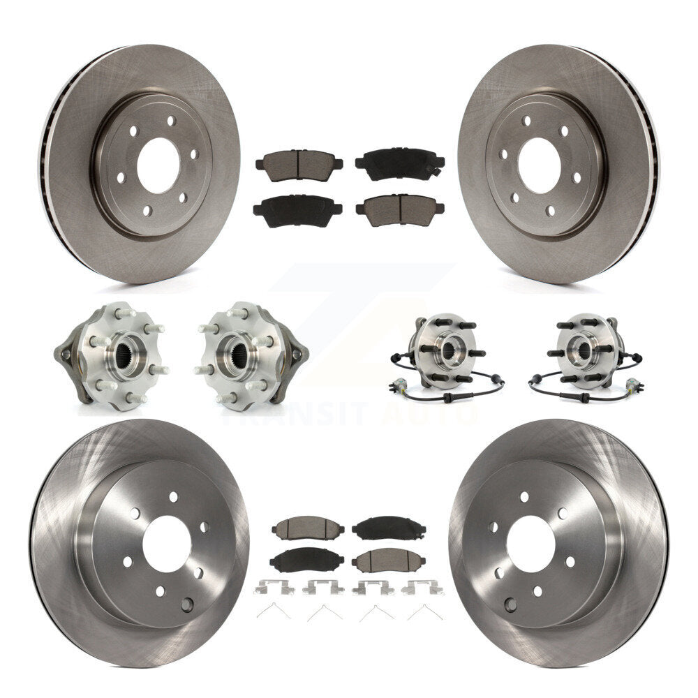 Kit de rotor et de plaquettes de frein à disque, roulement de moyeu avant et arrière (10 pièces) pour Nissan Pathfinde