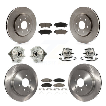 Kit de rotor et de plaquettes de frein à disque, roulement de moyeu avant et arrière (10 pièces) pour Nissan Pathfinde