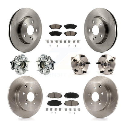 Kit de rotor et de plaquettes de frein, roulement de moyeu avant et arrière (10 pièces) pour Toyota Prius 2012 – 2018
