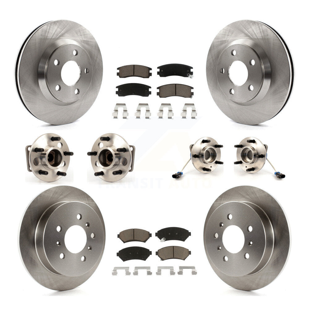 Kit de Rotor et de plaquettes de frein, roulement de moyeu avant et arrière (10 pièces) pour Chevrolet Impala Mont