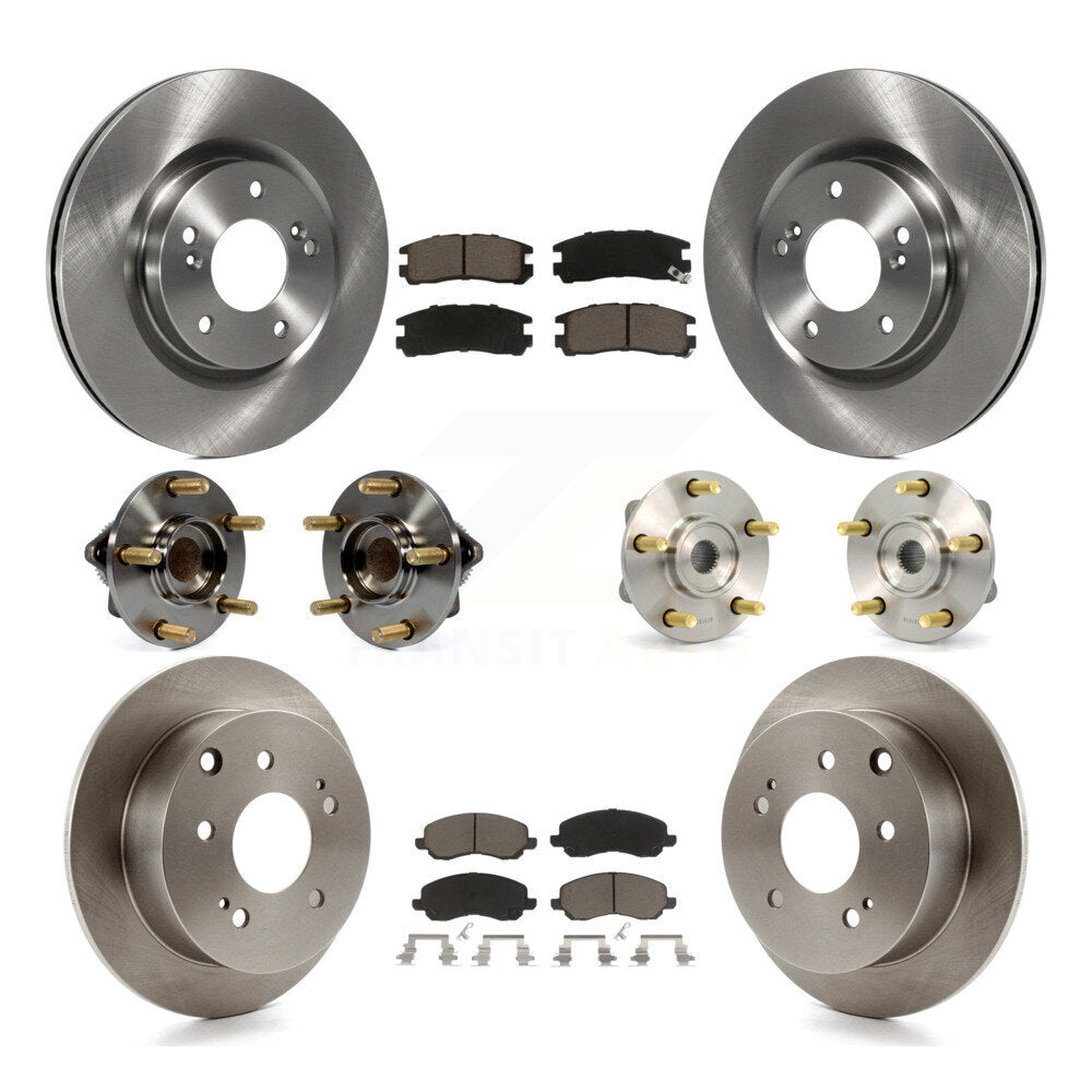 Kit de plaquettes de Rotor de frein, roulement de moyeu avant et arrière (10 pièces) pour Mitsubishi Eclipse 2.4 06