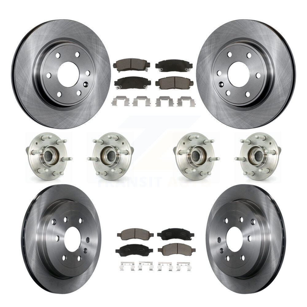 Kit de Rotor et de plaquettes de frein, roulement de moyeu avant et arrière (10 pièces) pour GMC Acadia Buick Enclav