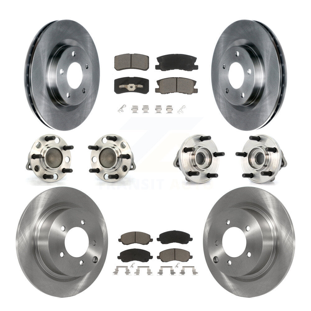 Kit de plaquettes de Rotor de frein, roulement de moyeu avant et arrière (10 pièces) pour Chrysler Sebring Dodge 20