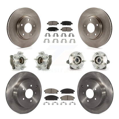 Kit de rotor et de plaquettes de frein avec roulement de moyeu avant et arrière (10 pièces) pour Nissan Ques 2004 – 2009