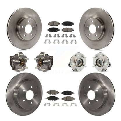 Kit de Rotor et de plaquettes de frein, roulement de moyeu avant et arrière (10 pièces) pour Nissan Pathfinder Muran
