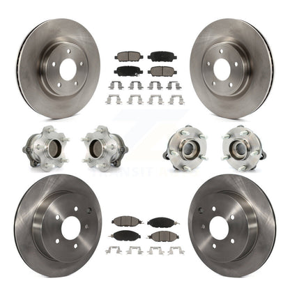 Kit de Rotor et de plaquettes de frein, roulement de moyeu avant et arrière (10 pièces) pour Nissan Pathfinder Muran
