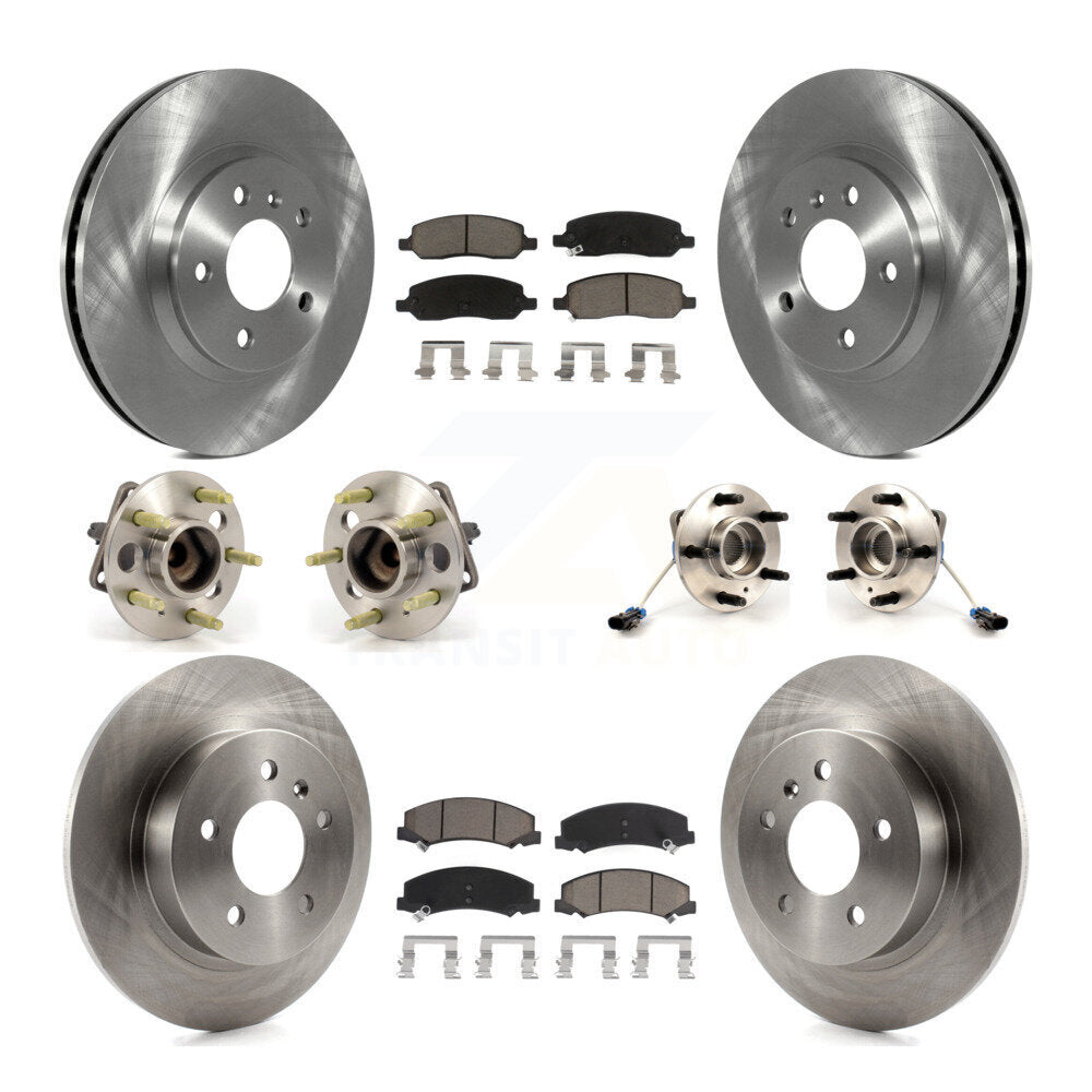 Kit de rotors et plaquettes de frein à disque, roulements de moyeu avant et arrière (10 pièces) pour Buick Lucerne