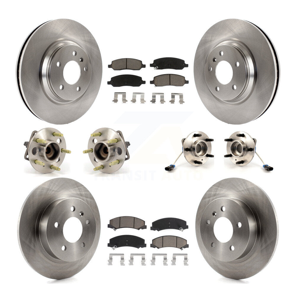 Kit de rotor et de plaquettes de frein, roulement de moyeu avant et arrière (10 pièces) pour Buick Lucerne 4.6 06-11