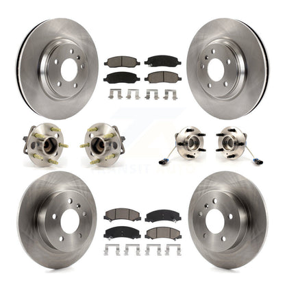 Kit de rotor et de plaquettes de frein, roulement de moyeu avant et arrière (10 pièces) pour Buick Lucerne 4.6 06-11