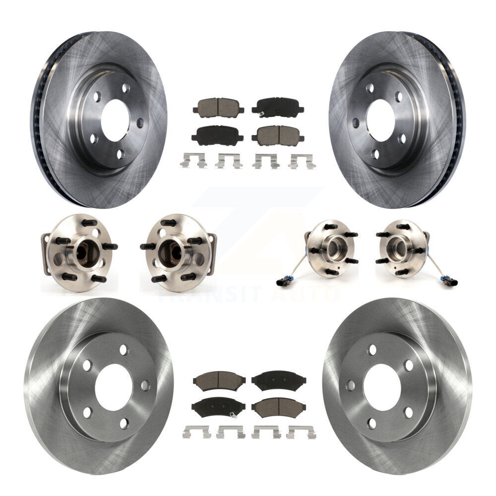 Kit de Rotor et de plaquettes de frein, roulement de moyeu avant et arrière (10 pièces) pour Buick LaCrosse Pontia