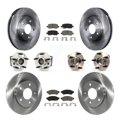 Kit de rotors et plaquettes de frein, roulement de moyeu avant et arrière (10 pièces) pour Pontiac Grand Prix Buic