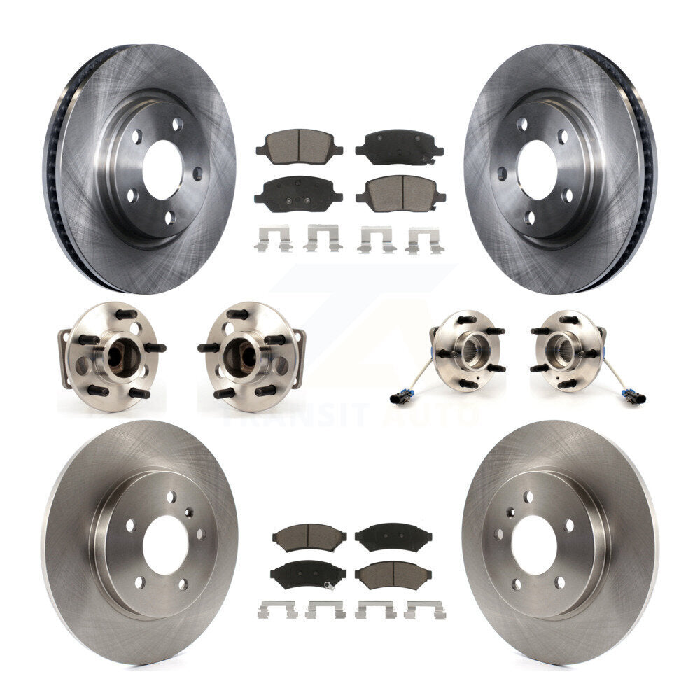 Kit de Rotor et de plaquettes de frein, roulement de moyeu avant et arrière (10 pièces) pour Chevrolet Uplander Buic