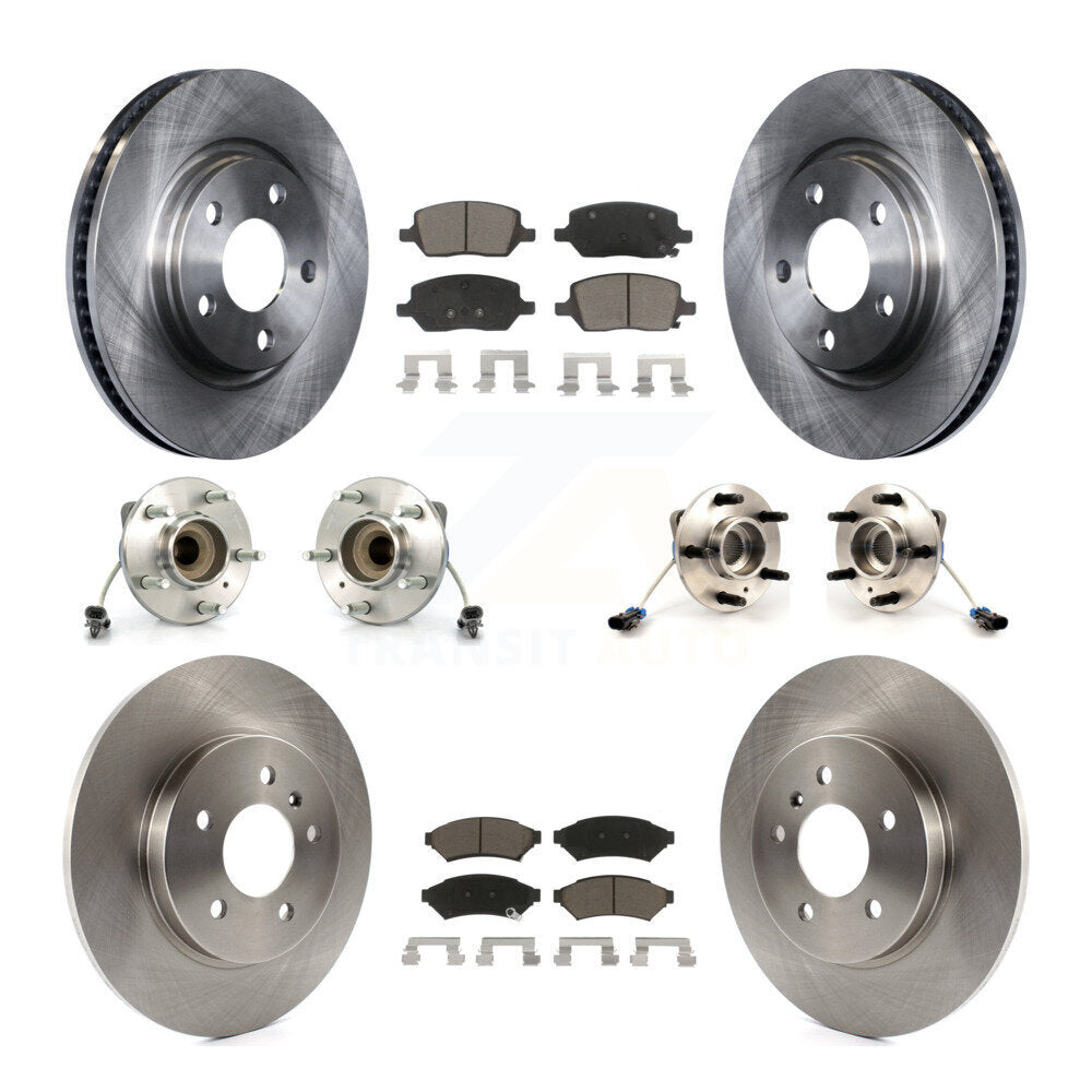 Kit de Rotor et de plaquettes de frein, roulement de moyeu avant et arrière (10 pièces) pour Chevrolet Uplander Buic