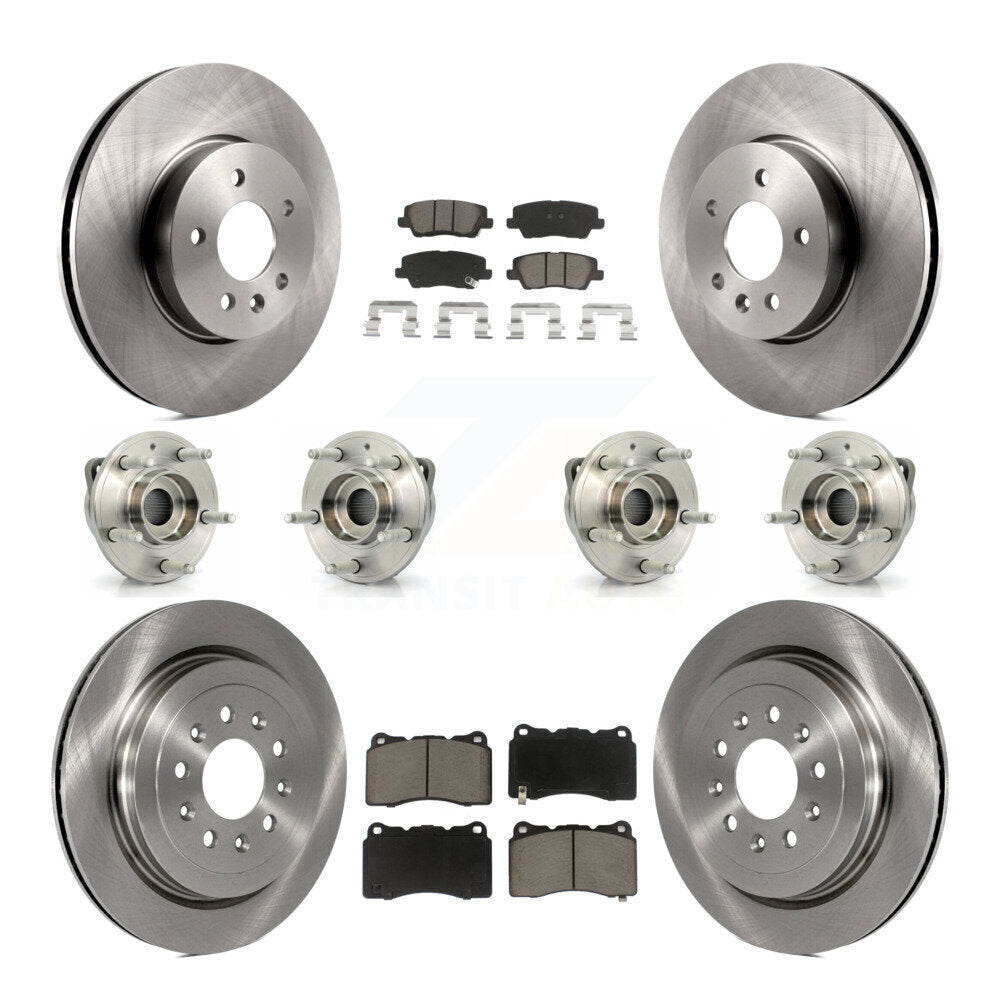 Kit de plaquettes de Rotor de frein, roulement de moyeu avant et arrière (10 pièces) pour Cadillac ATS AW 2013 – 2015